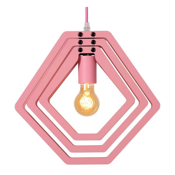 Lucide MAURO - Suspension Chambres d'enfant - 1xE27 - Rose - détail 1